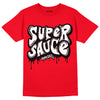 Red Thunder 4s DopeSkill Red T-shirt Super Sauce Graphic