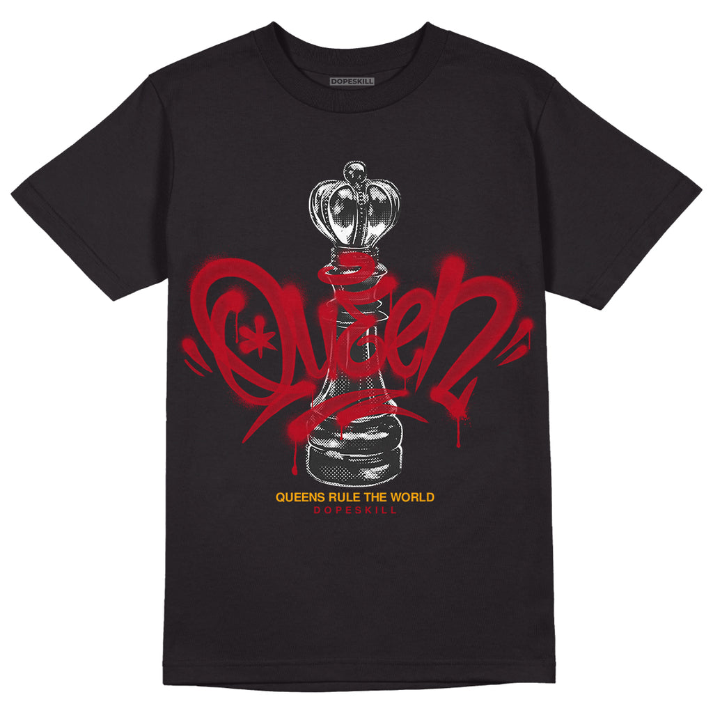Jordan 7 Retro Cardinal DopeSkill T-Shirt Queen Chess Graphic Streetwear - Black