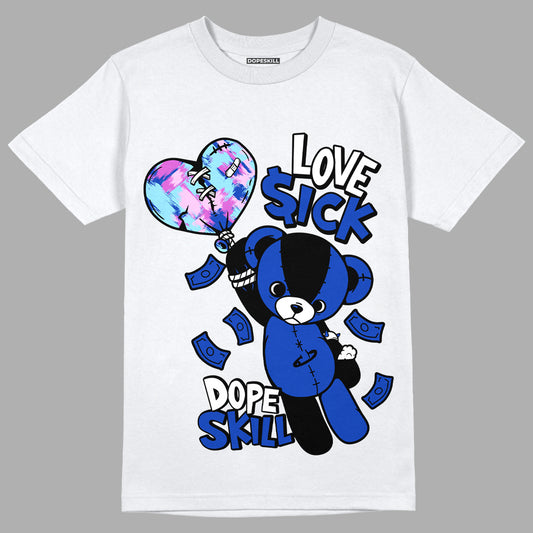 Hyper Royal 12s DopeSkill T-Shirt Love Sick Graphic - White