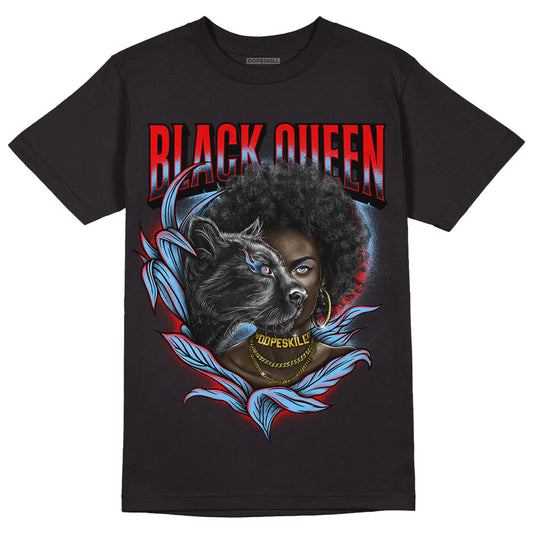 Travis Scott x Jordan 4 Retro 'Cactus Jack' DopeSkill T-Shirt New Black Queen Graphic Streetwear - Black