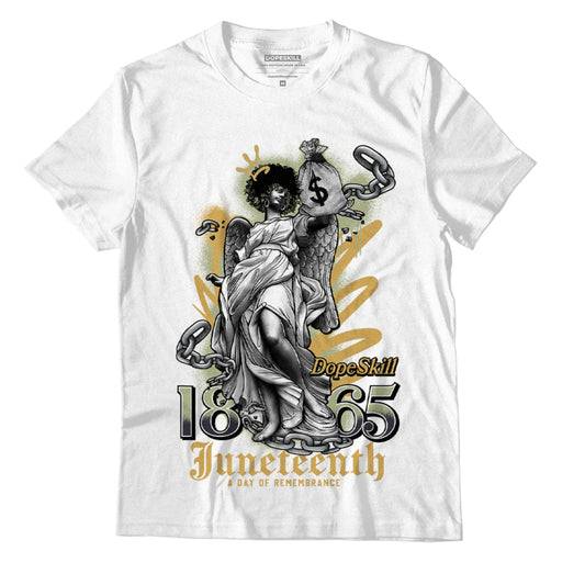 Jordan 5 Jade Horizon DopeSkill T-Shirt Juneteenth Graphic - White 