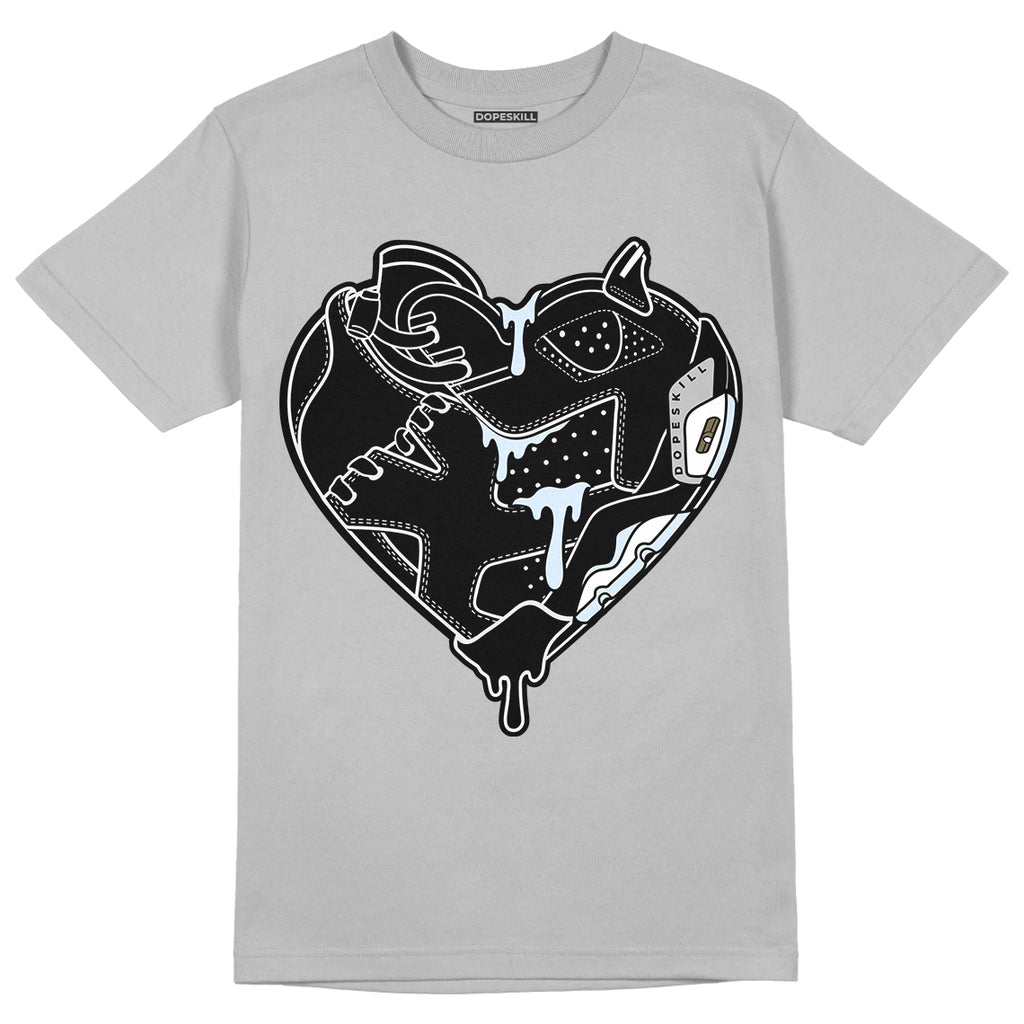 Black Metallic Chrome 6s DopeSkill Metallic Silver T-shirt Heart Jordan 6 Graphic