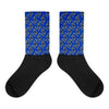 AJ 5 Racer Blue Dopeskill Socks Money Graphic