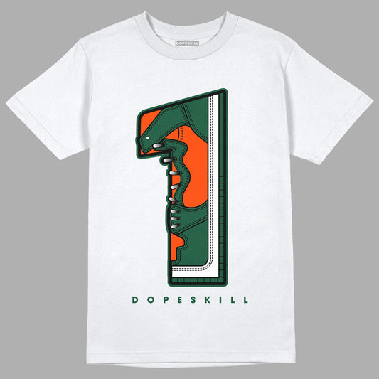 Dunk Low Team Dark Green Orange DopeSkill T-Shirt No.1 Graphic - White