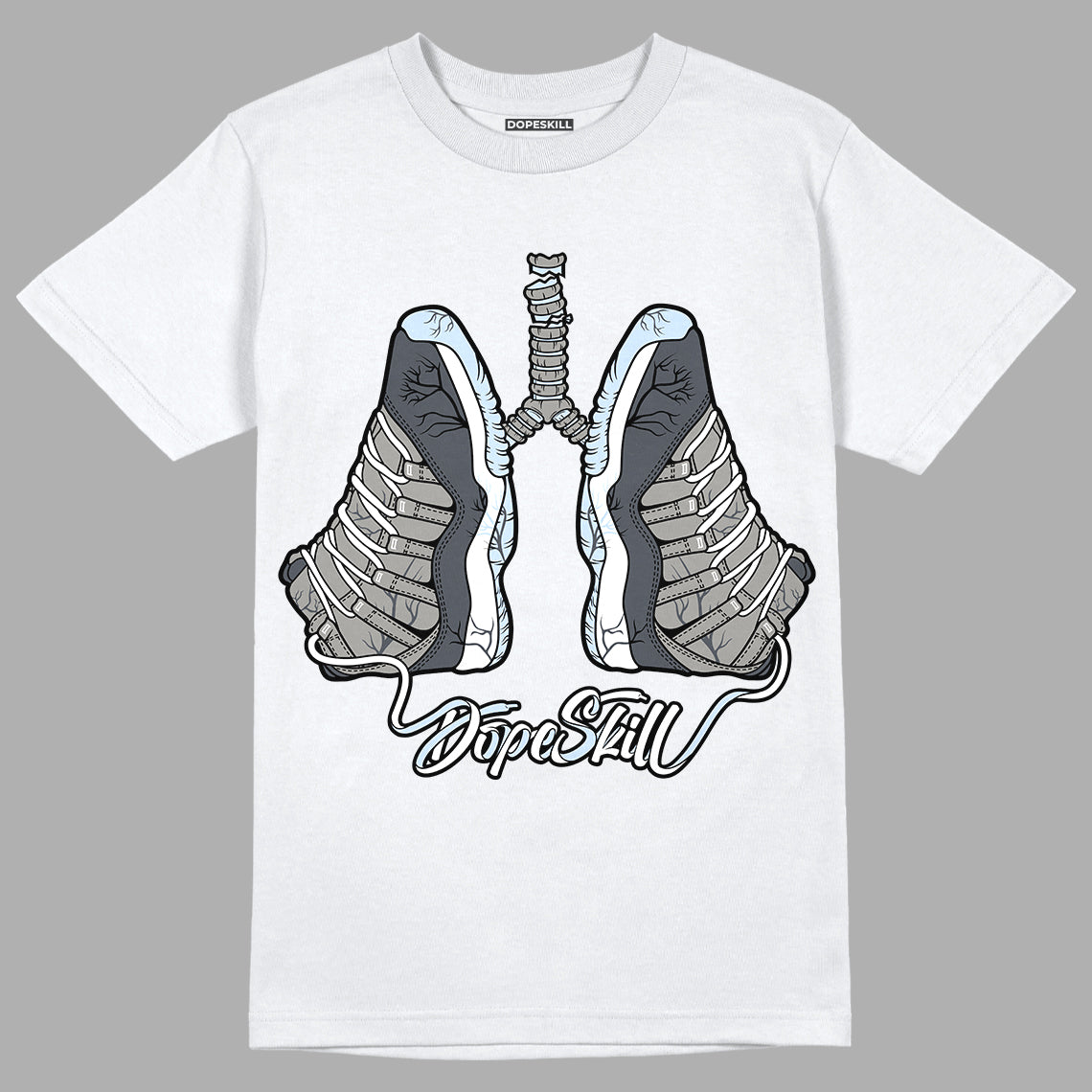 Cool Grey 11s DopeSkill T-Shirt Breathe Graphic, hiphop tees, grey graphic tees, sneakers match shirt - White