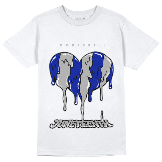 AJ 5 Racer Blue DopeSkill T-Shirt Juneteenth Heart Graphic