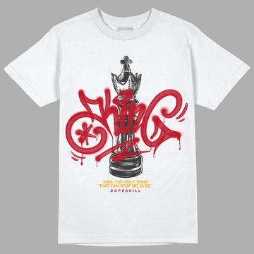 Jordan 7 Retro Cardinal DopeSkill T-Shirt King Chess Graphic Streetwear - White