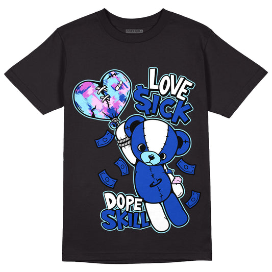 Hyper Royal 12s DopeSkill T-Shirt Love Sick Graphic - Black