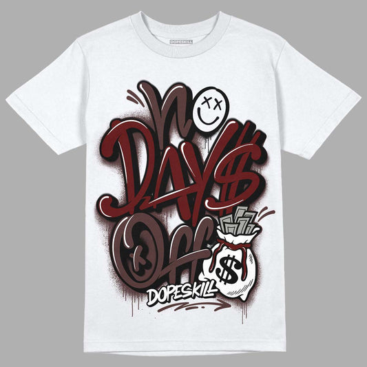 Jordan 12 x A Ma Maniére DopeSkill T-Shirt No Days Off Graphic Streetwear - White 
