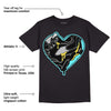 Aqua 5s DopeSkill T-Shirt Heart AJ 5 Graphic