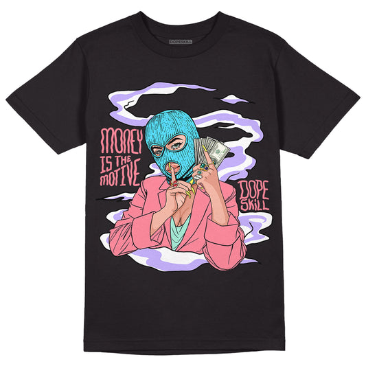 Candy Easter Dunk Low DopeSkill T-Shirt Money Is The Motive Graphic - Black