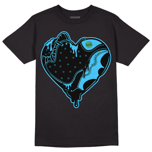 University Blue 13s DopeSkill T-Shirt Heart Jordan 13 Graphic - Black 