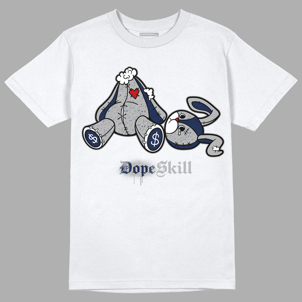 Midnight Navy 4s DopeSkill T-Shirt Don’t Break My Heart Graphic - White