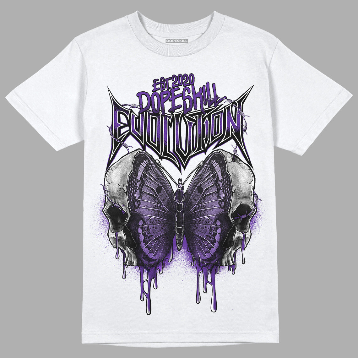 PURPLE Collection DopeSkill T-Shirt DopeSkill Evolution Graphic - White 