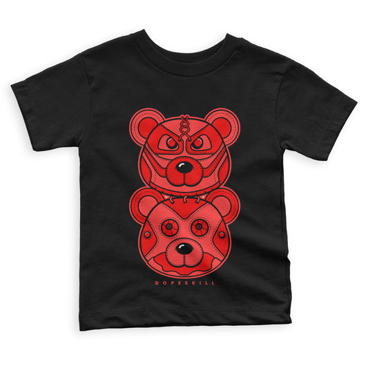 Chile Red 9s DopeSkill Toddler Kids T-shirt Leather Bear Graphic