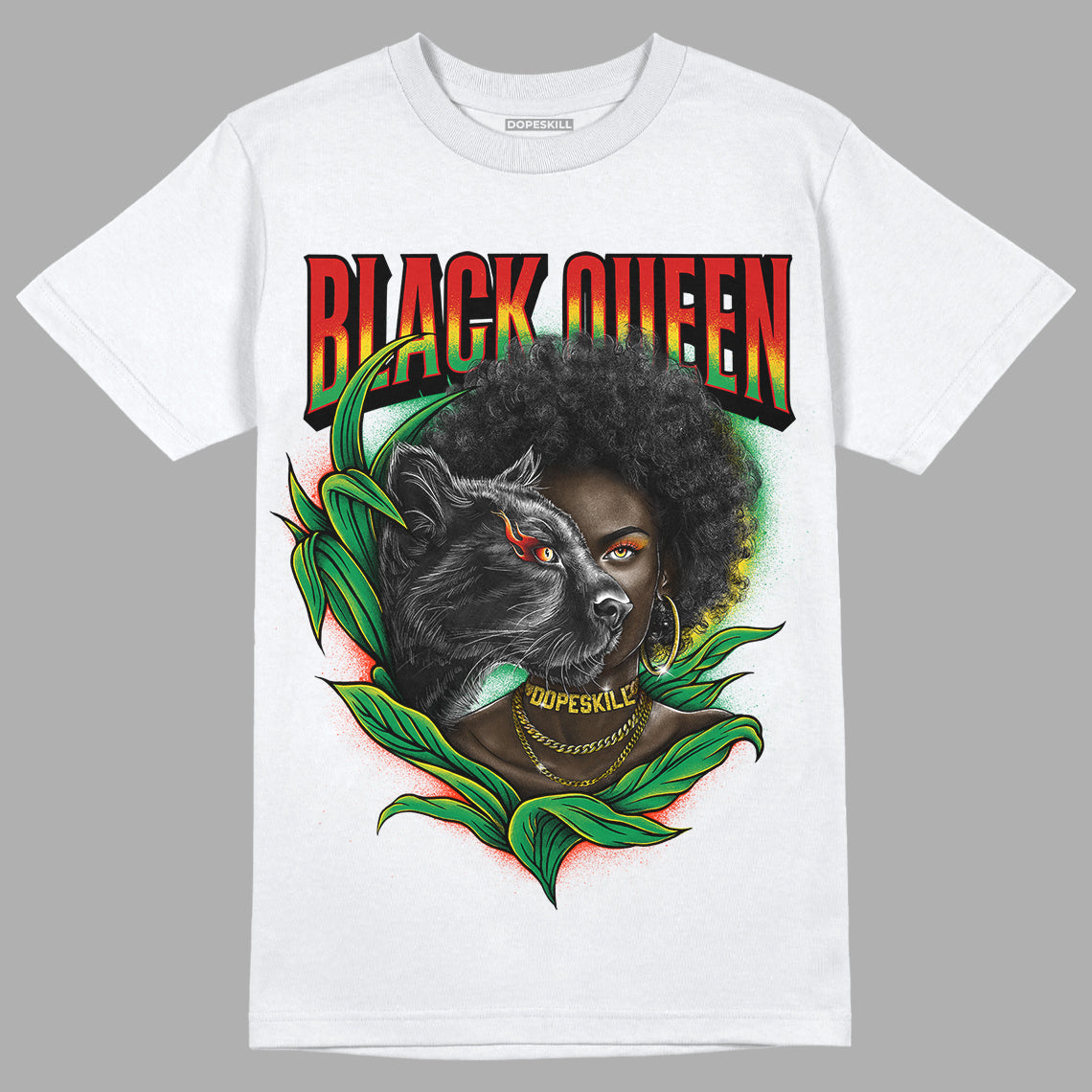 Black History Collection DopeSkill T-Shirt New Black Queen Graphic - White 