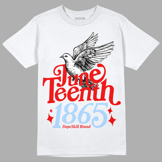 Jordan 11 Retro Cherry DopeSkill T-Shirt Juneteenth 1865 Graphic Streetwear - White