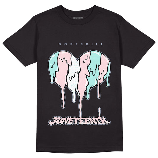 Jordan 5 Easter DopeSkill T-Shirt Juneteenth Heart Graphic - Black