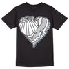 Jordan 11 Retro Low Cement Grey DopeSkill T-Shirt Heart Jordan 11 Graphic Streetwear - Black