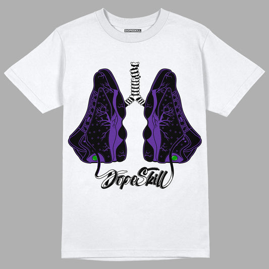 Court Purple 13s DopeSkill T-Shirt Breathe Graphic - White 