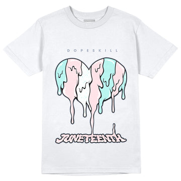 Jordan 5 Easter DopeSkill T-Shirt Juneteenth Heart Graphic - White