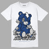 Jordan 13 French Blue DopeSkill T-Shirt MOMM Bear Graphic - White 