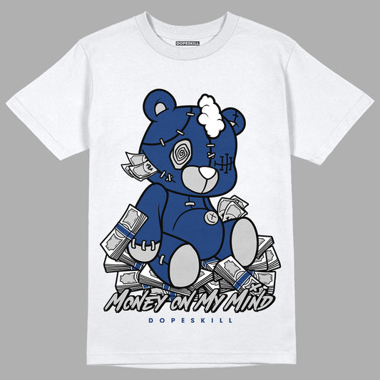 Jordan 13 French Blue DopeSkill T-Shirt MOMM Bear Graphic - White 