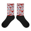 Mushroom Sublimated Socks Match Jordan 6 “Red Oreo”