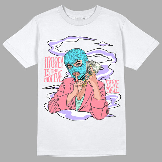 Candy Easter Dunk Low DopeSkill T-Shirt Money Is The Motive Graphic - White 