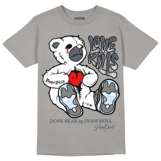 Cool Grey 11s DopeSkill Grey T-shirt Love Kills Graphic, hiphop tees, grey graphic tees, sneakers match shirt