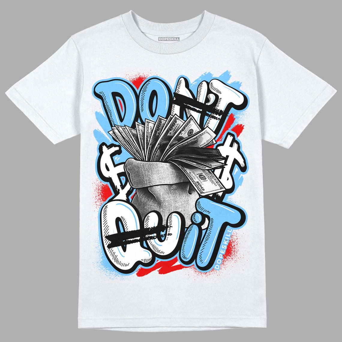 Travis Scott x Jordan 4 Retro 'Cactus Jack' DopeSkill T-Shirt Don't Quit Graphic Streetwear  - White 