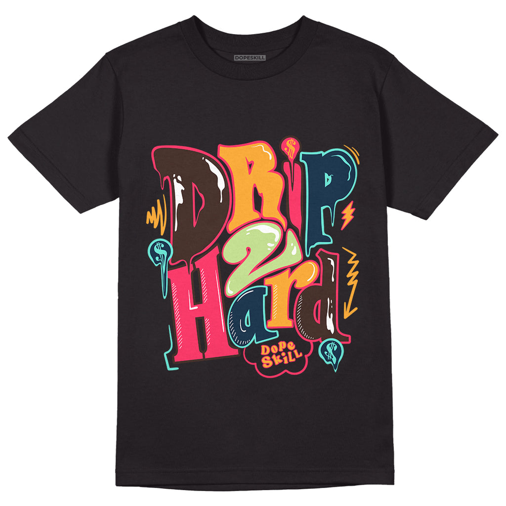 Jordan 1 Low Flyease Bio Hack DopeSkill T-Shirt Drip Too Hard Graphic - Black