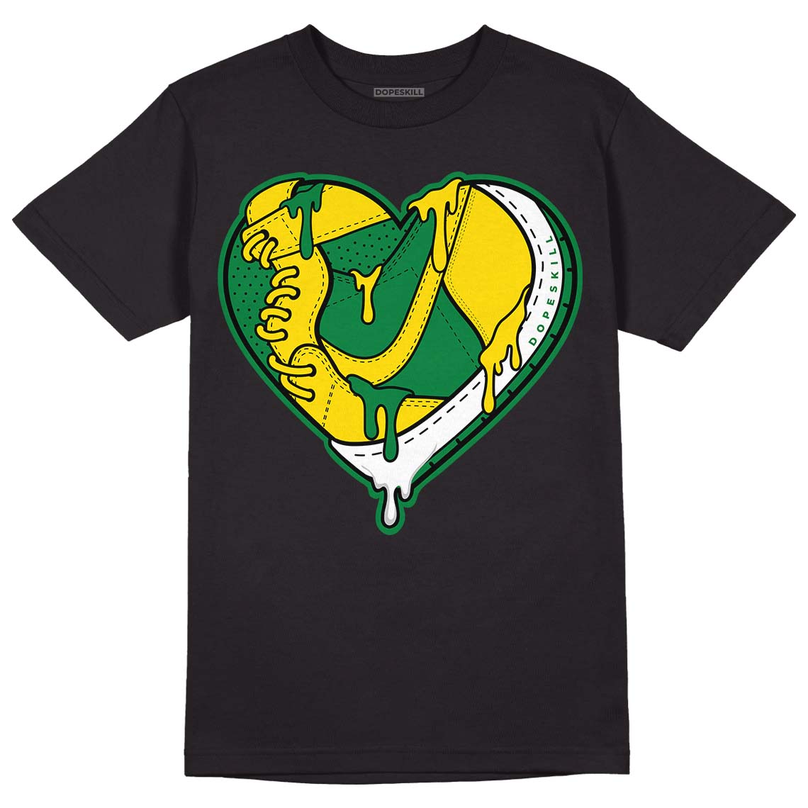 Dunk Low Reverse Brazil DopeSkill T-Shirt Heart Jordan Graphic - Black