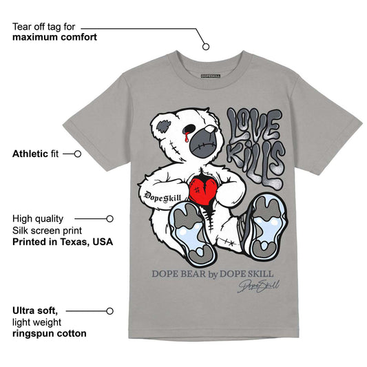 Cool Grey 11s DopeSkill Grey T-shirt Love Kills Graphic