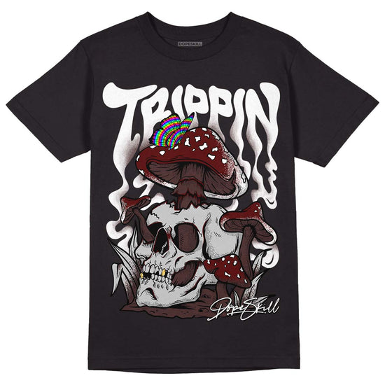 Jordan 12 x A Ma Maniére DopeSkill T-Shirt Trippin Graphic Streetwear - Black