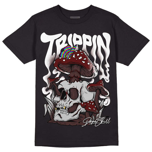 Jordan 12 x A Ma Maniére DopeSkill T-Shirt Trippin Graphic Streetwear - Black