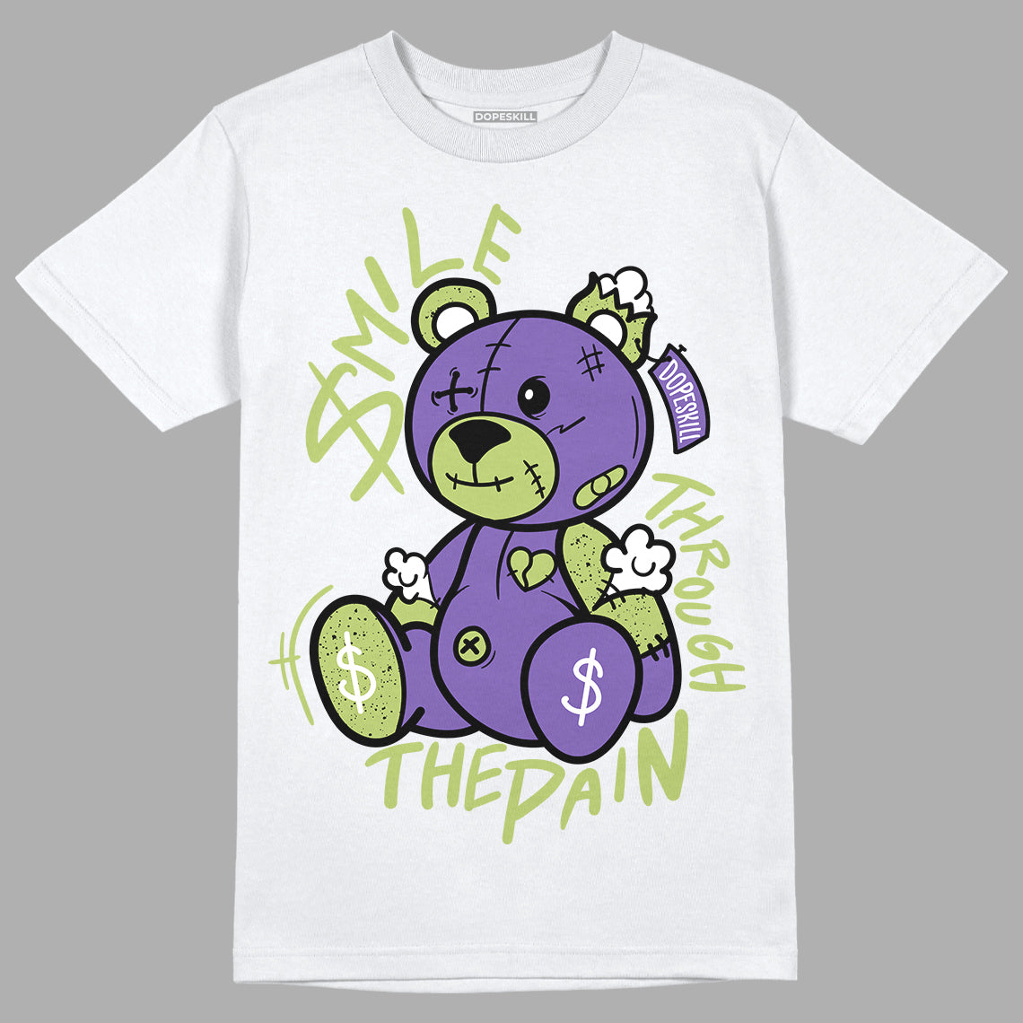 Jordan 4 Canyon Purple DopeSkill T-Shirt BEAN Graphic -White 