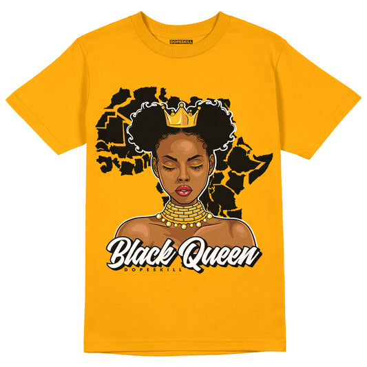 Taxi Yellow Toe 1s DopeSkill Taxi T-shirt Black Queen Graphic