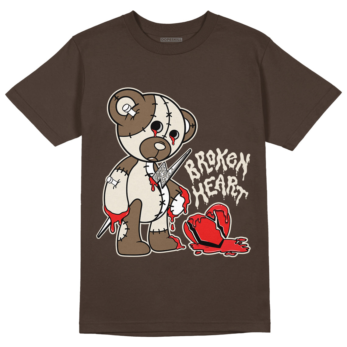 Jordan 1 Low OG “Reverse Mocha” DopeSkill Ridgerock T-shirt Broken Heart Graphic