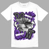 Dark Iris 3s DopeSkill T-Shirt Don't Quit Graphic - White 