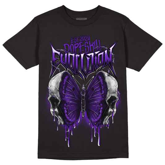 Court Purple 13s DopeSkill T-Shirt DopeSkill Evolution Graphic - Black