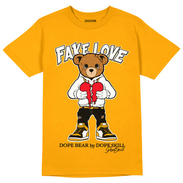 Taxi Yellow Toe 1s DopeSkill Taxi T-shirt Fake Love Graphic