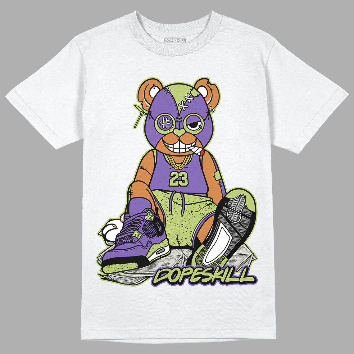 Jordan 4 Canyon Purple DopeSkill T-Shirt Greatest Graphic - White 