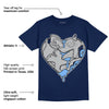 Georgetown 6s DopeSkill College Navy T-shirt Heart AJ 6 Graphic