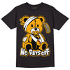 Taxi Yellow Toe 1s DopeSkill T-Shirt Hurt Bear Graphic - Black