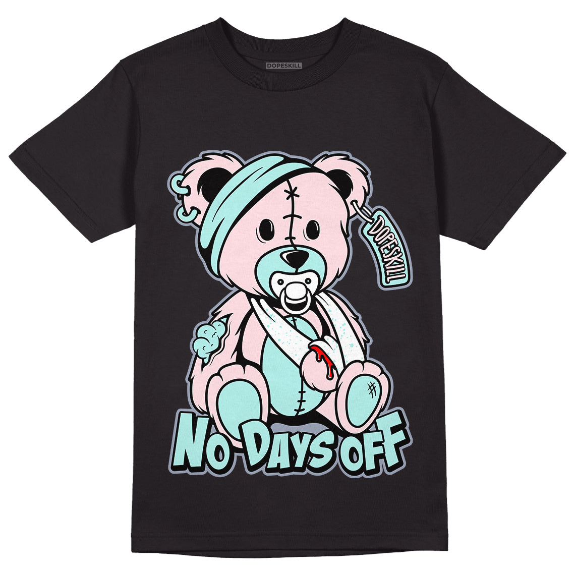 Jordan 5 Easter DopeSkill T-Shirt Hurt Bear Graphic - Black