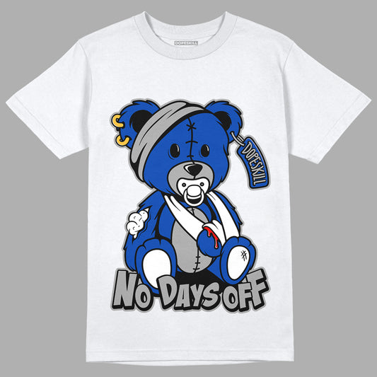 AJ 5 Racer Blue DopeSkill T-Shirt Hurt Bear Graphic