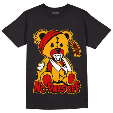 Jordan 7 Citrus DopeSkill T-Shirt Hurt Bear Graphic - Black