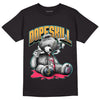 Jordan 1 Low Flyease Bio Hack DopeSkill T-Shirt Sick Bear Graphic - Black 