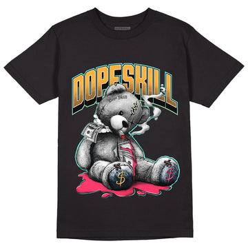 Jordan 1 Low Flyease Bio Hack DopeSkill T-Shirt Sick Bear Graphic - Black 